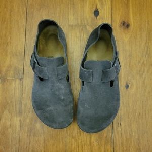 Birkenstock London Size 41 Charcoal Suede